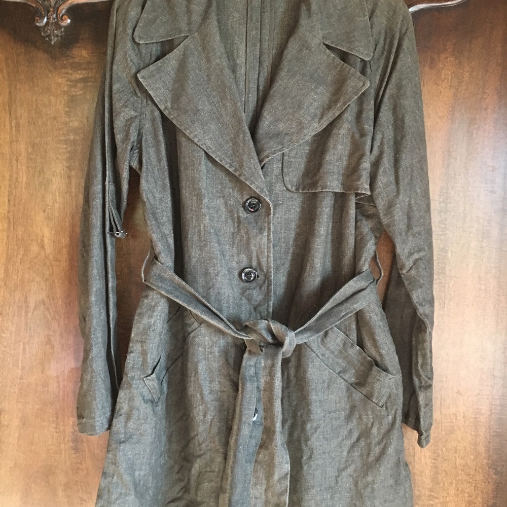 ECCOCI 100% Linen Trenchcoat Jacket